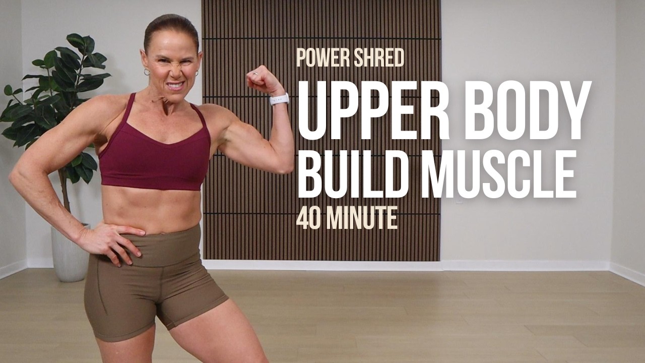 New Year Workout Challenge Day 3: 40 Min Upper Body Strength Workout Power Shred Weeks 3 & 4