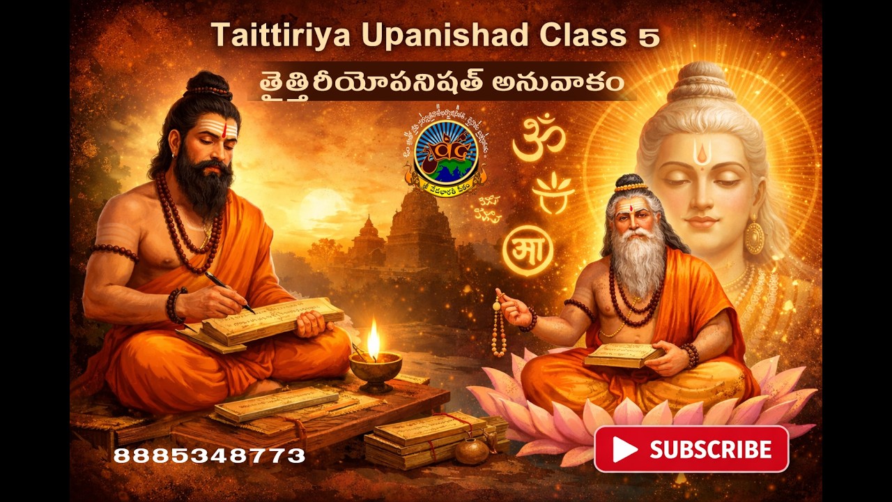 Taittiriya Upanishad Class 5 | తైత్తిరీయోపనిషత్ అనువాకం #upanishad #Taittiriya