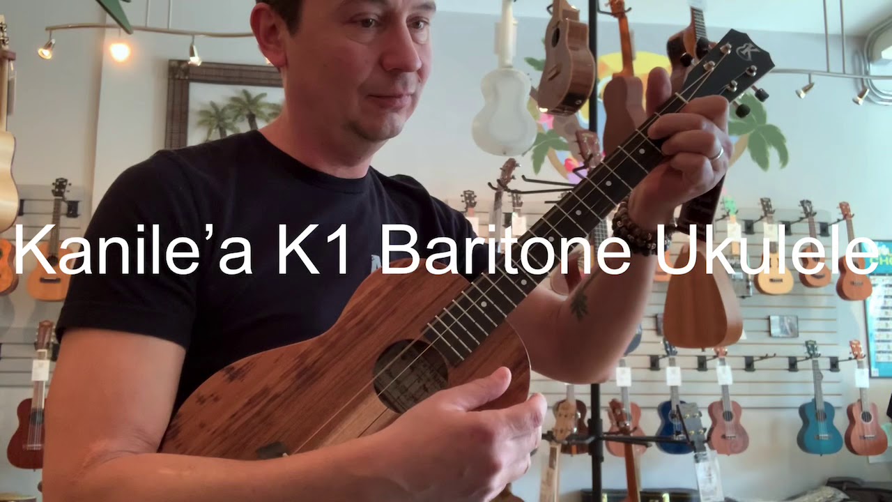 Kanile’a K1-B Baritone Natural Finish Ukulele Demo at Aloha City Ukes