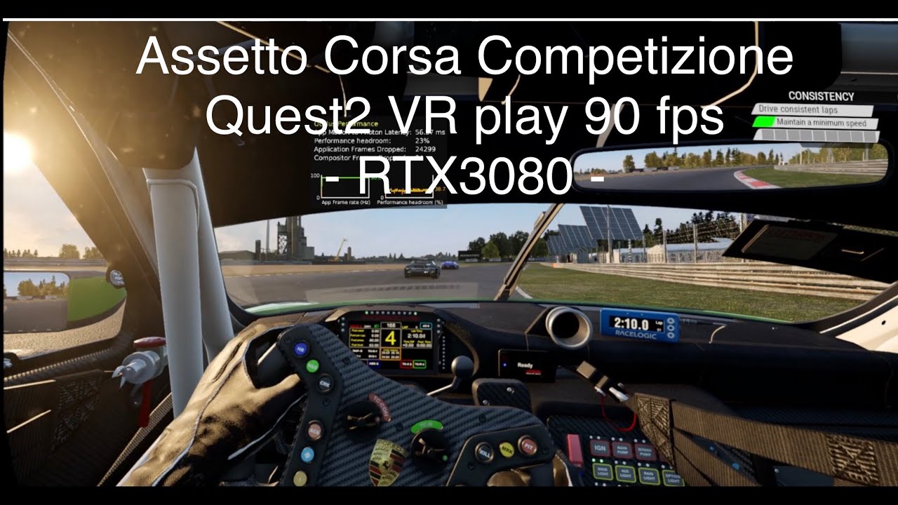 Assetto Corsa Competizione : VR setting 90 fps (v1.8~) - Oculus Quest2 & RTX3080