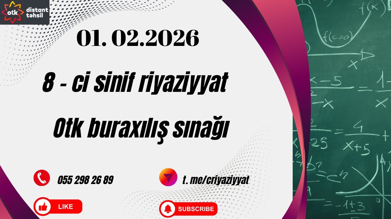 #1 fevral otk 8-ci sinif riyaziyyat