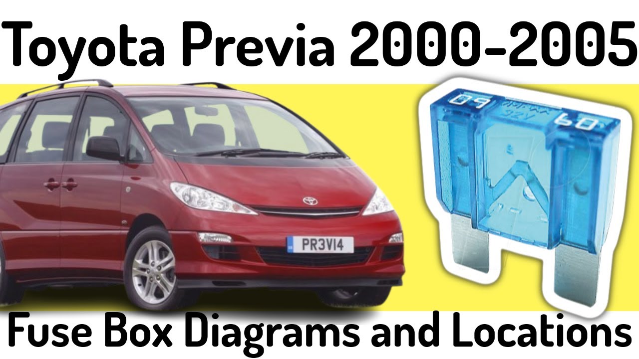 (2000-2005) Toyota Previa Fuse Box Diagrams and Fuse Panel Locations✅