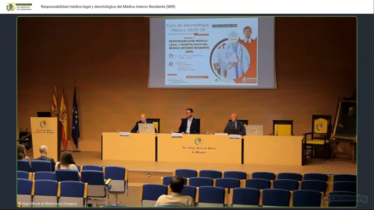 Foro de Deontología Sesión 1. 29-10-2025 Responsabilidad médico legal y deontológica del MIR