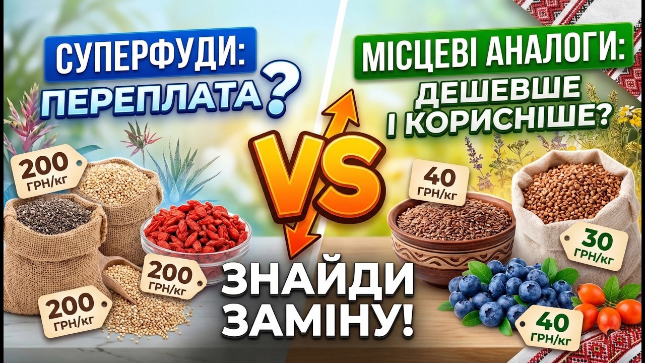 ТОП-9 суперфудів та їх аналоги. Чи справді варто переплачувати? Чим можна замінити і чи варто?