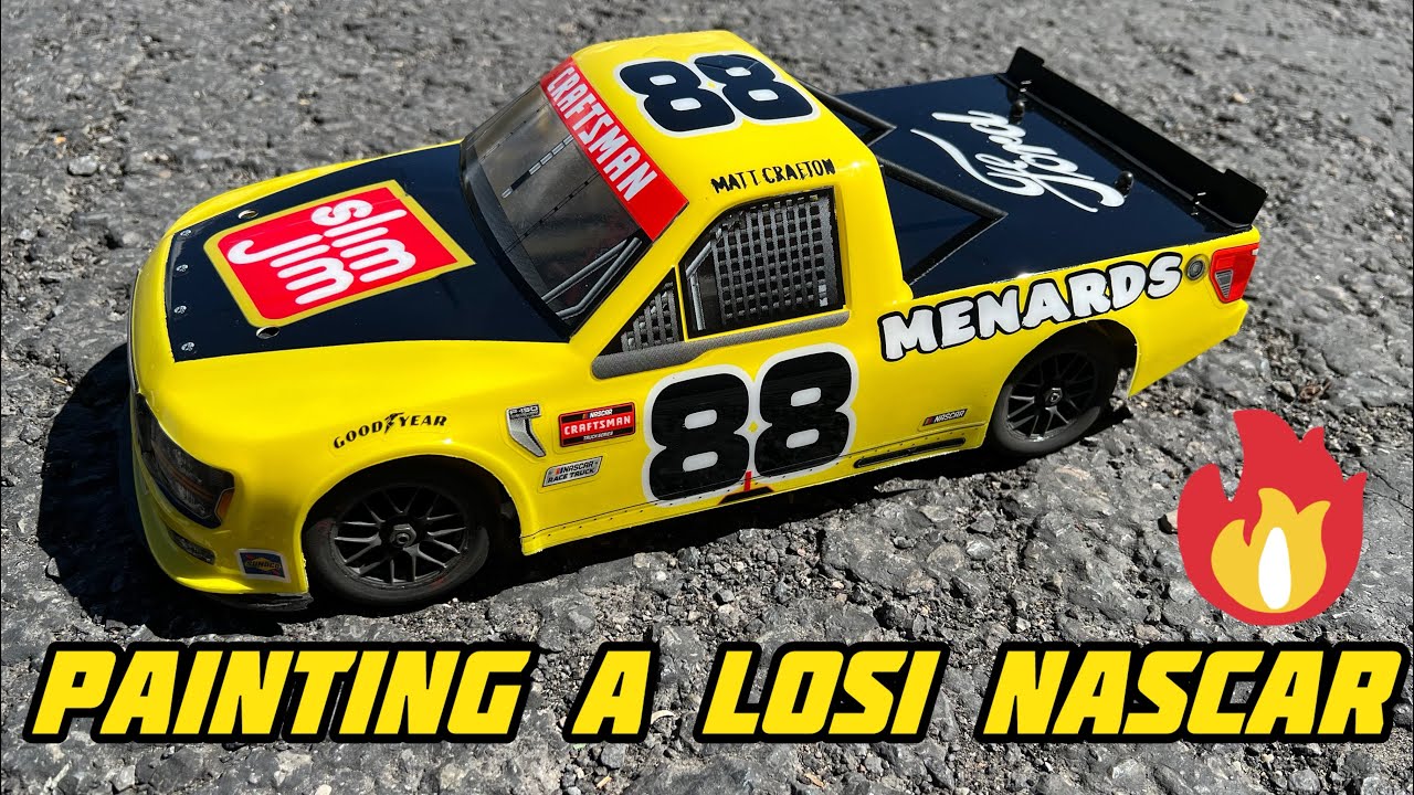 Losi nascar покраска индивидуальной ливреи, как участвовать в гонках серии грузовиков nascar proline