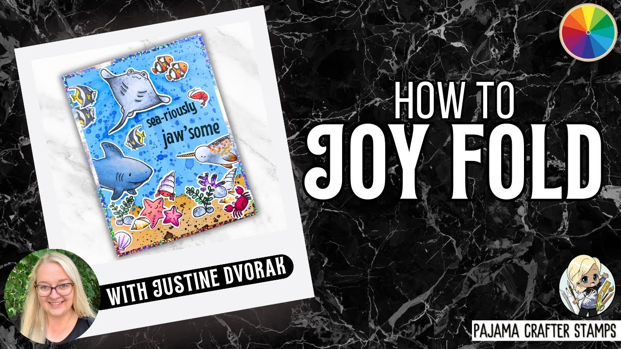 Дизайн складной открытки Joy Fold, открывающейся в обоих направлениях.