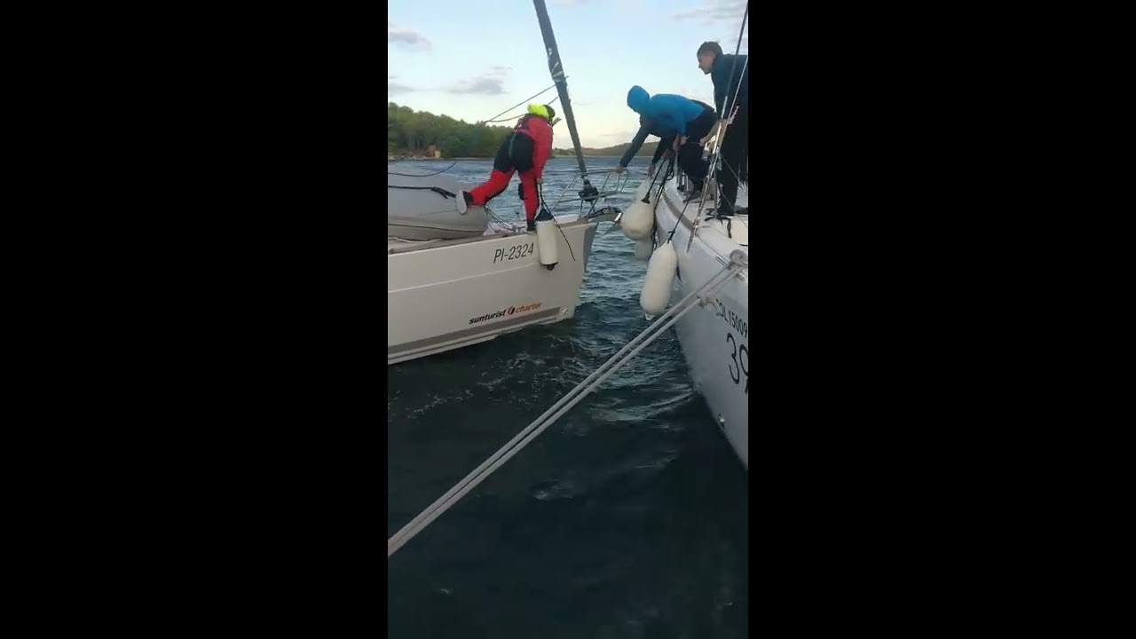 Island Žut CROATIA 2018 mooring docking in Bora accident fail Sail Boat Impression 40 Algiz