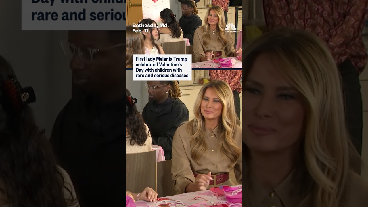 First lady Melania Trump celebrated Valentine's Day with children with rare and serious diseases