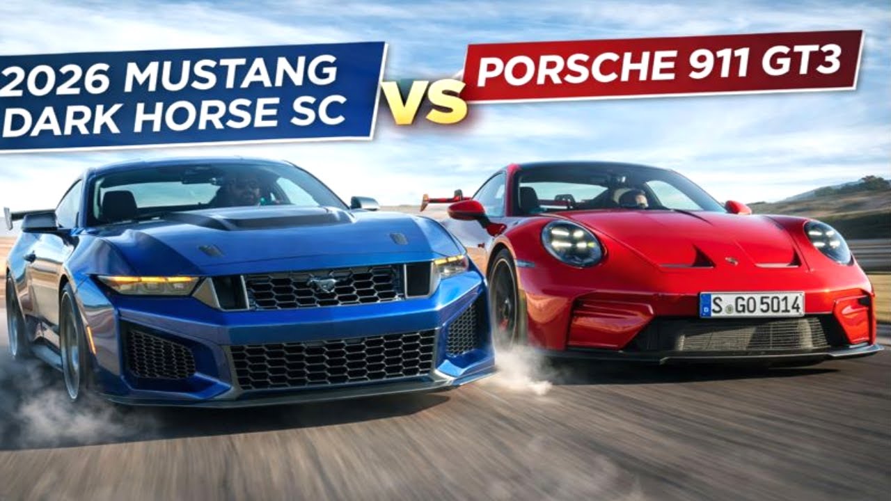 Превзойдёт ли Ford Mustang Dark Horse SC 2026 года Porsche 911 GT3 по характеристикам?