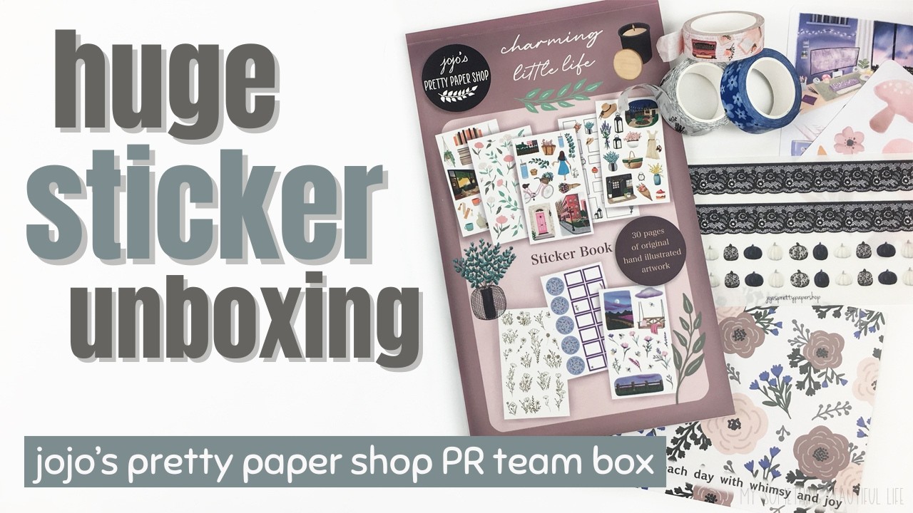 ОТКРЫВАЮ КОРОБКУ С PR-ПОДРОБНОСТЯМИ ИЗ JOJO'S PRETTY PAPER SHOP | Распаковка наклеек для планиров...