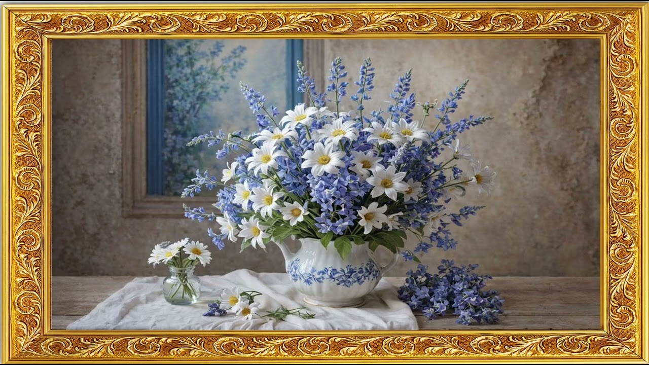 FRAME TV ART FLOWERS 3 HOURS 