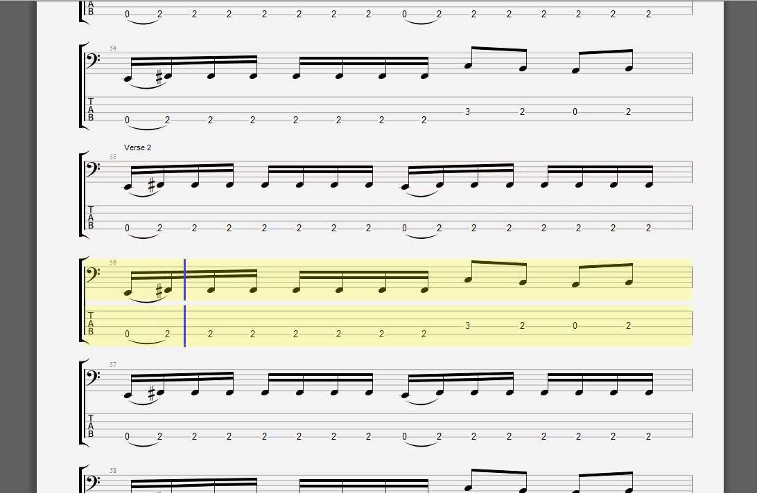 Metallica   Trapped Under Ice Bass guitar tablature