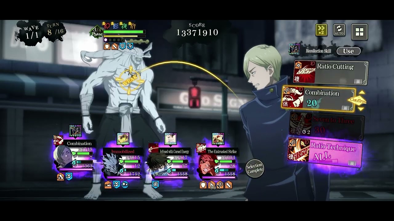 Jujutsukaisen phantom parade| đánh raid mahoraga bằng team full đỏ tôi đang có