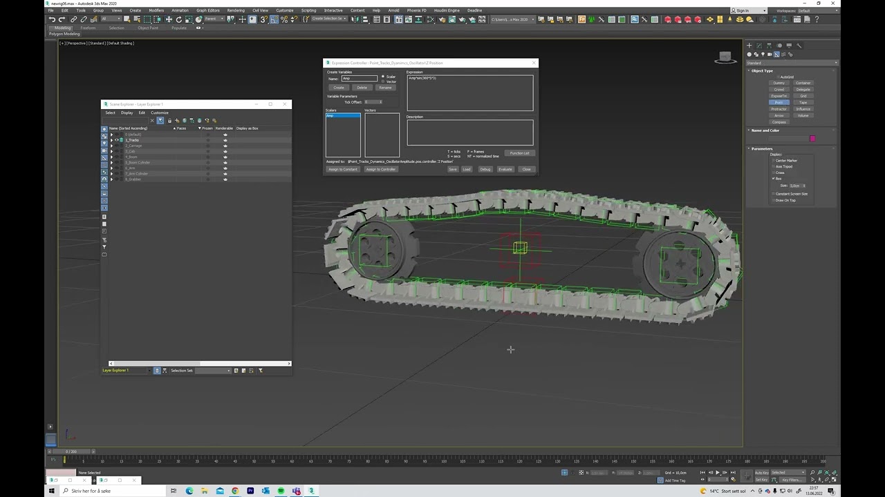 Part 5 - 3dsmax Lego Excavator Mechanical Rigging Tutorial