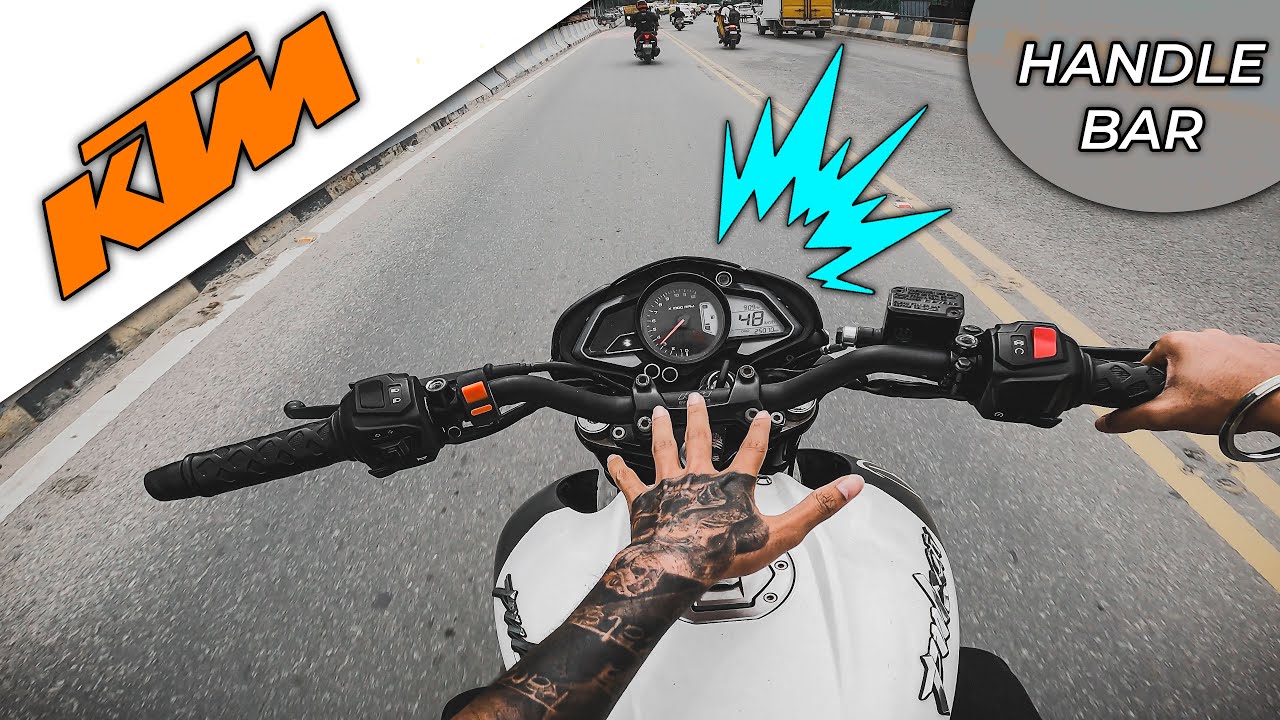 Ktm handle bar MODIFICATION (C2 moto) on Bajaj Ns 200 (Handle bar conversion KIT)