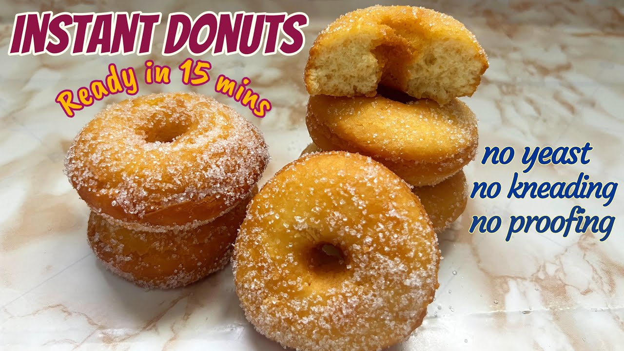 INSTANT DONUTS in 15 minutes | No Yeast - Easy Donuts recipe