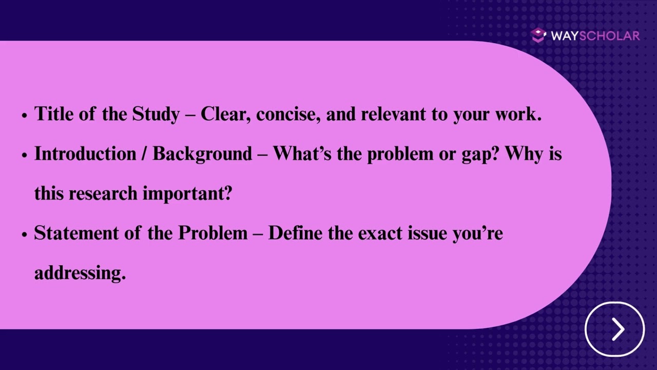 Structure of a Research Synopsis