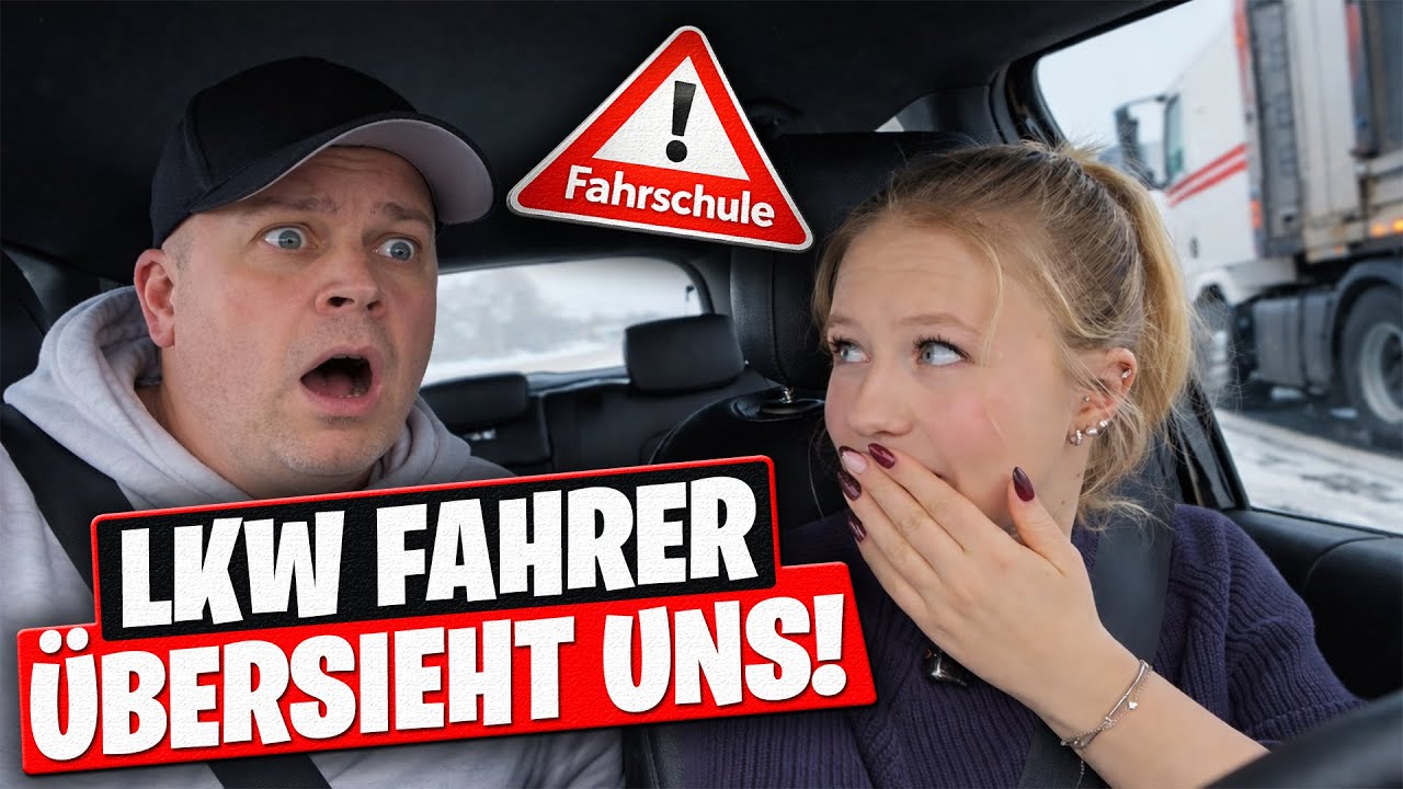 LKW FAHRER übersieht UNS! • Fahrstunde mit Emeli