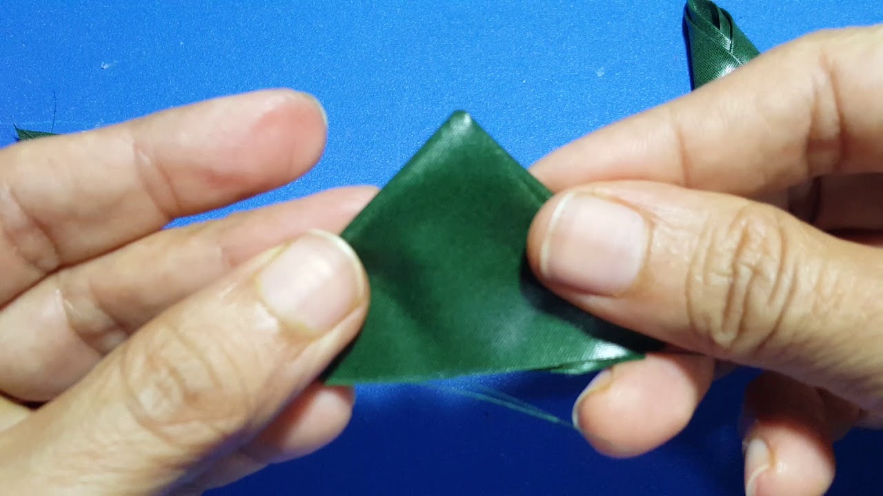 พานขันหมากผ้า หน่วยที่ 1 การพับกลีบและอื่นๆ 1.7 กลีบเล็บมือนางซ้อน