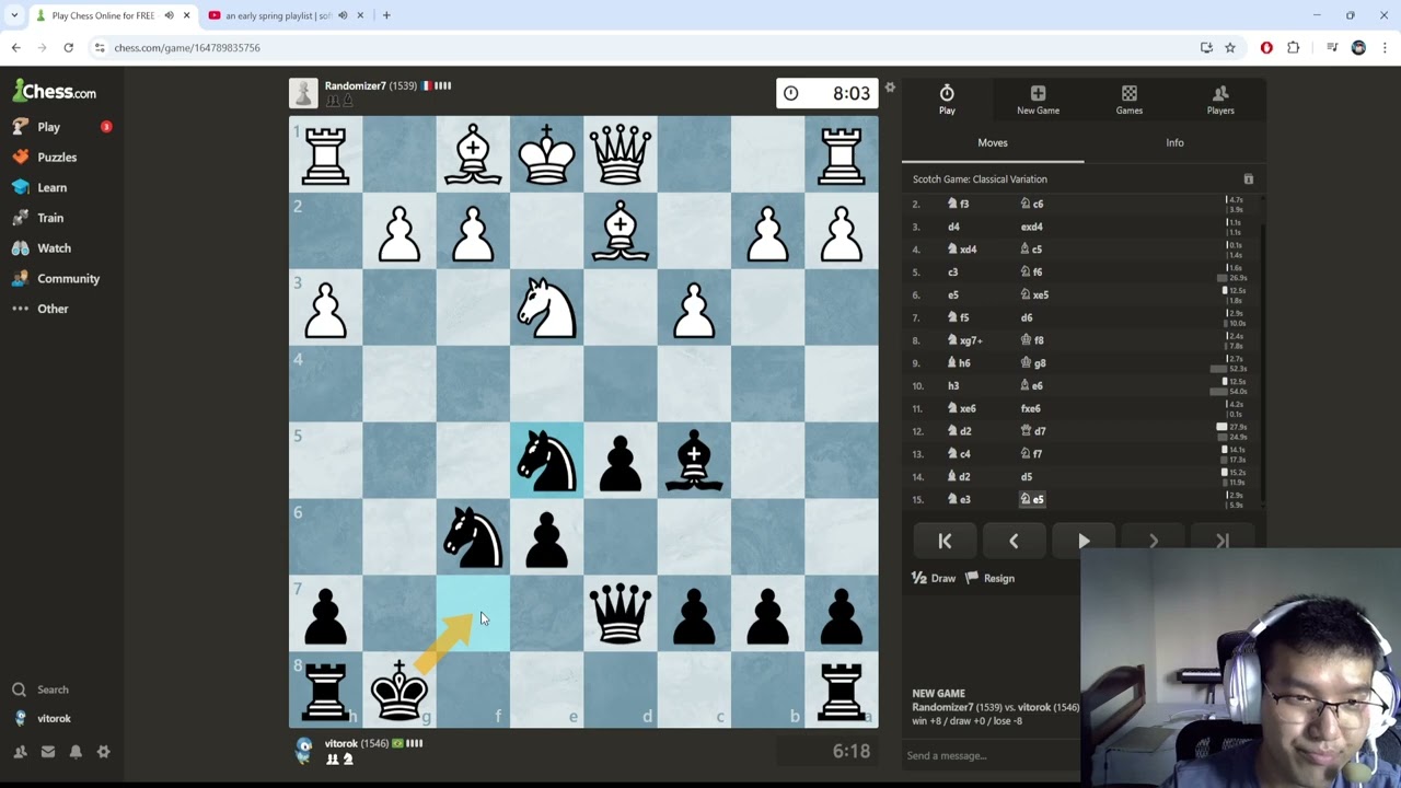 playing a game of chess every day until i reach 1600 or get a damn job - day 32