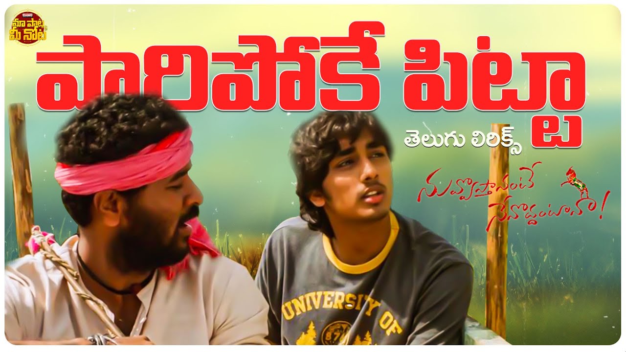 Pari Poke Pitta Telugu Lyrical Video | Nuvvostanante Nenoddantana | Siddharth, Trisha | DSP