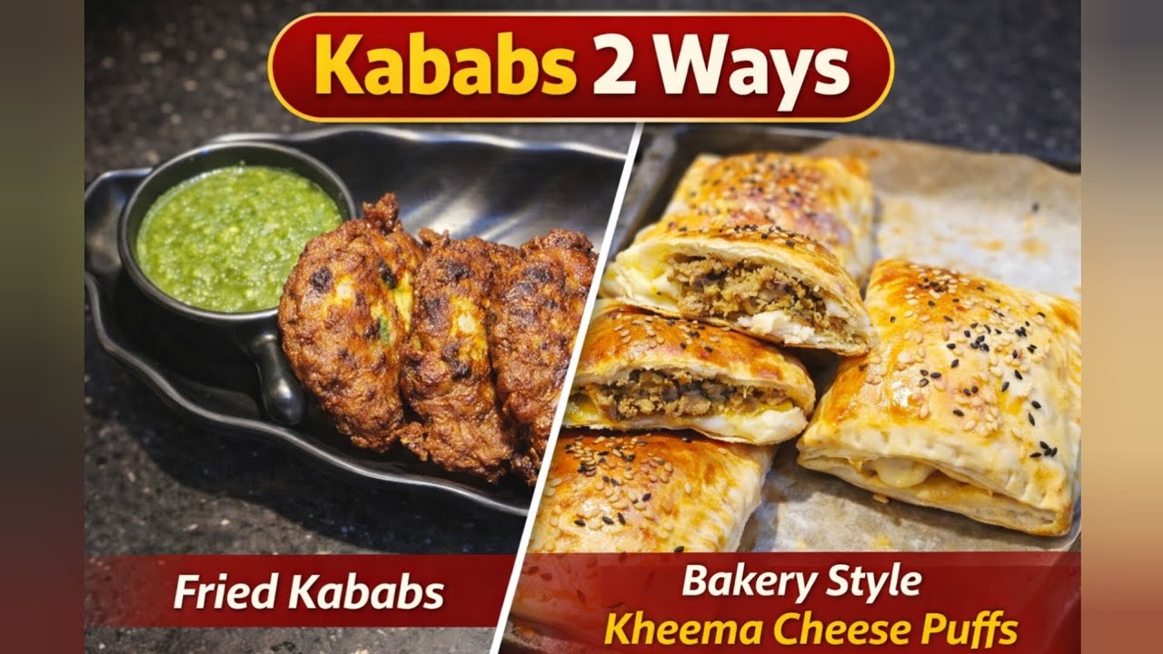 Chicken Kabab Duo | Fried Egg-Coated Kababs & Bakery Style Cheese Puffs | Ramadan Special Snack