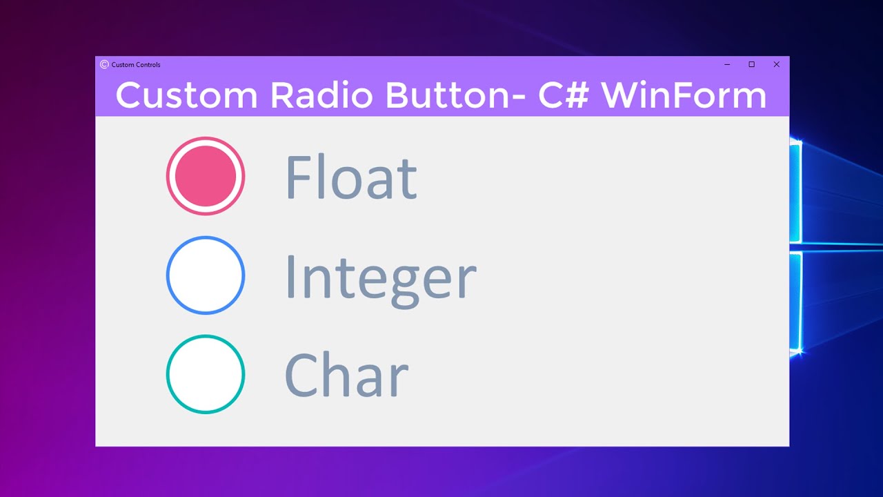 Пользовательский RadioButton — WinForm C#