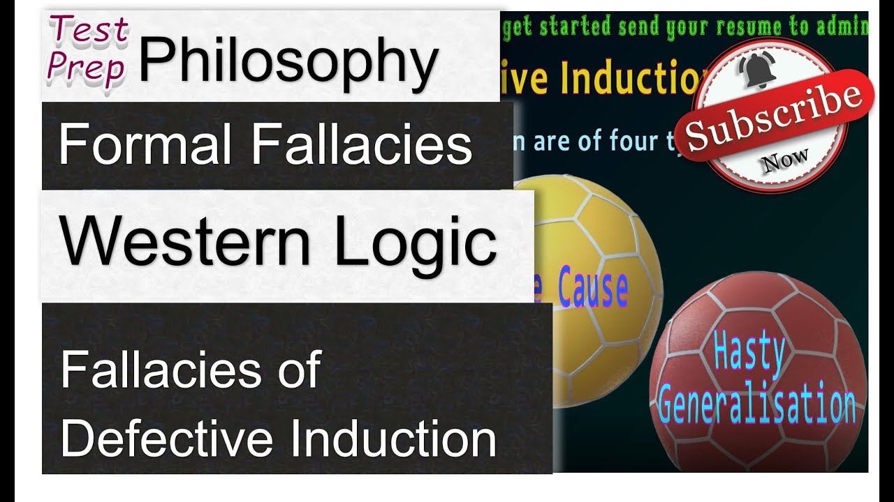 Western Logic Informal Fallacy: Fallacies of Defective Induction (Philosophy)