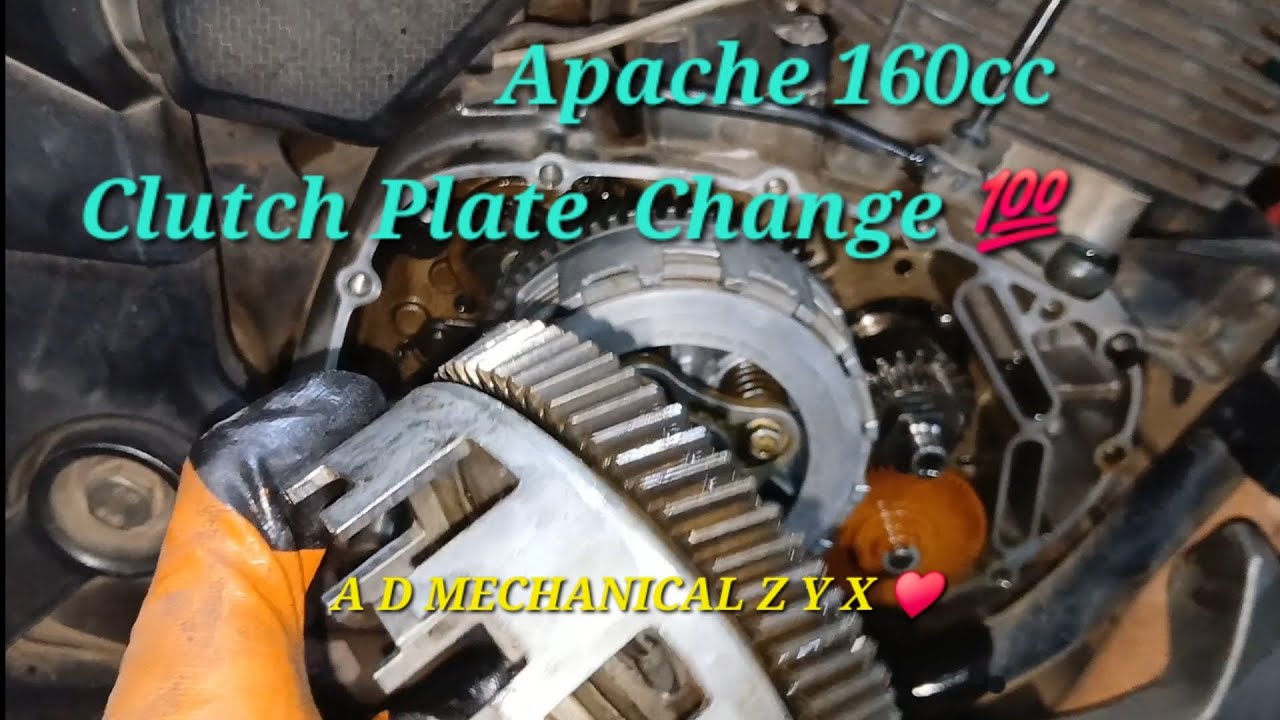Apache 160cc Clutch Plate Change #Automobile #youtubevideo #A D MECHANICAL Z Y X #A D M Z Y X 
