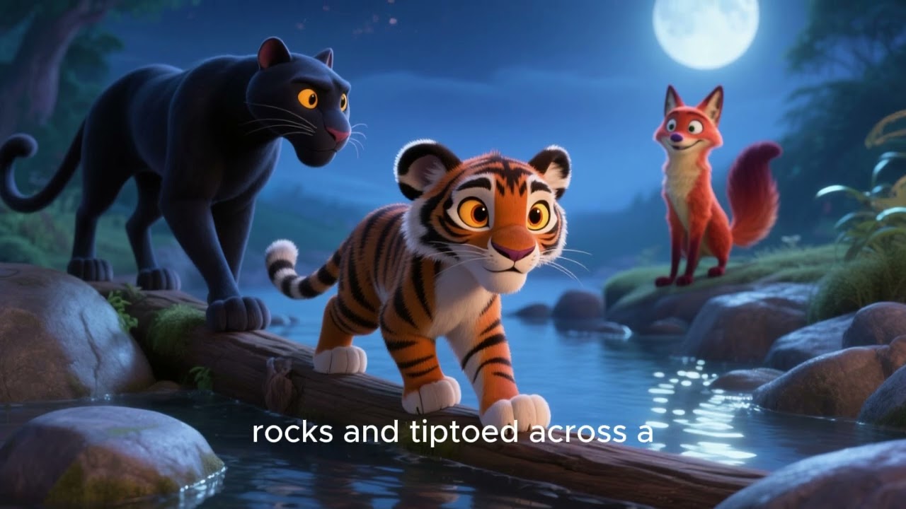Tara the Tiger Cub’s Starry Night Chase 🐯🌌 | Magical Jungle Adventure for Kids | StoryBloom