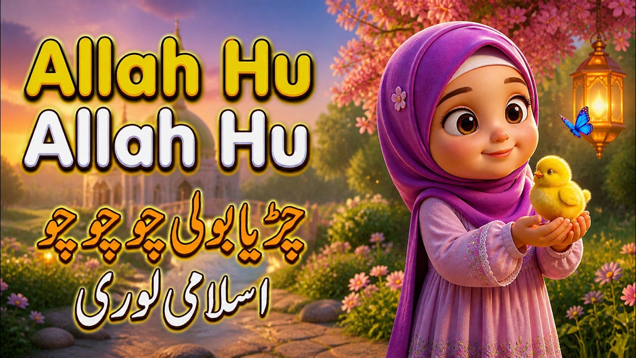 Chirya Boli Chuu Chuu 🐦 | Allah Hoo Allah Hoo 🌙 Soothing Islamic Lullaby for Kids Before Sleep