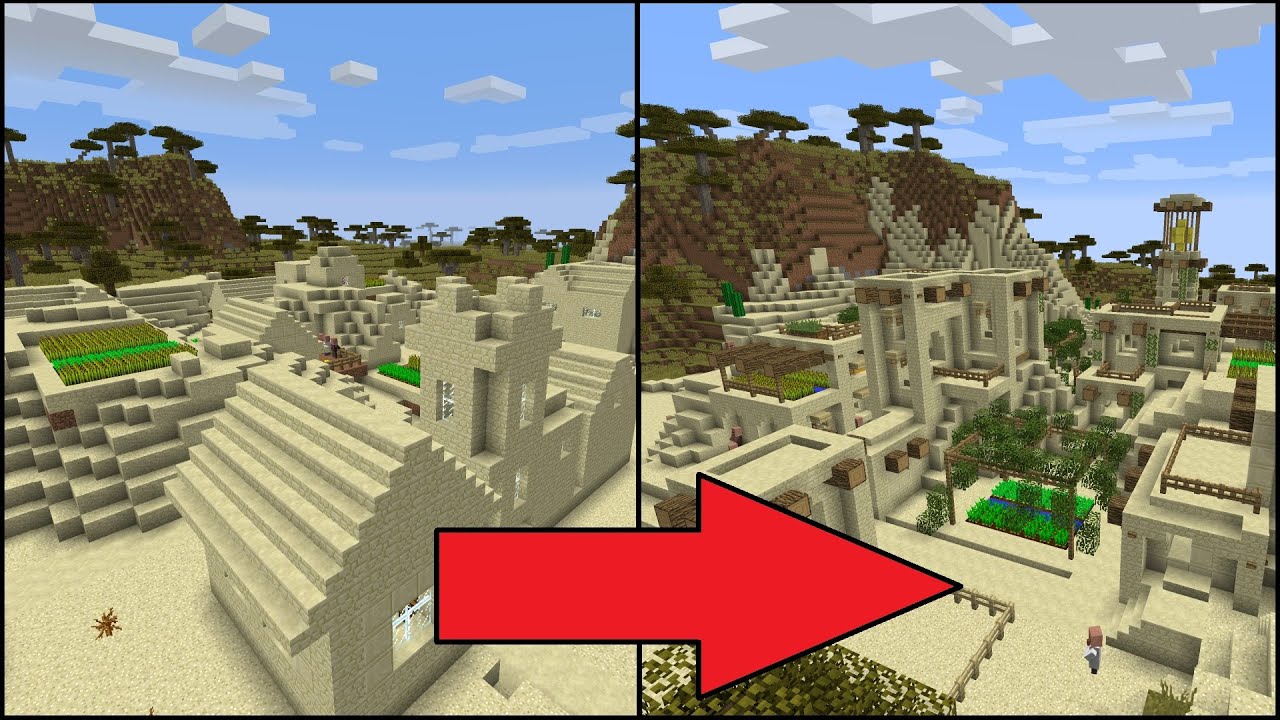 Let's Transform a Minecraft Desert Village!