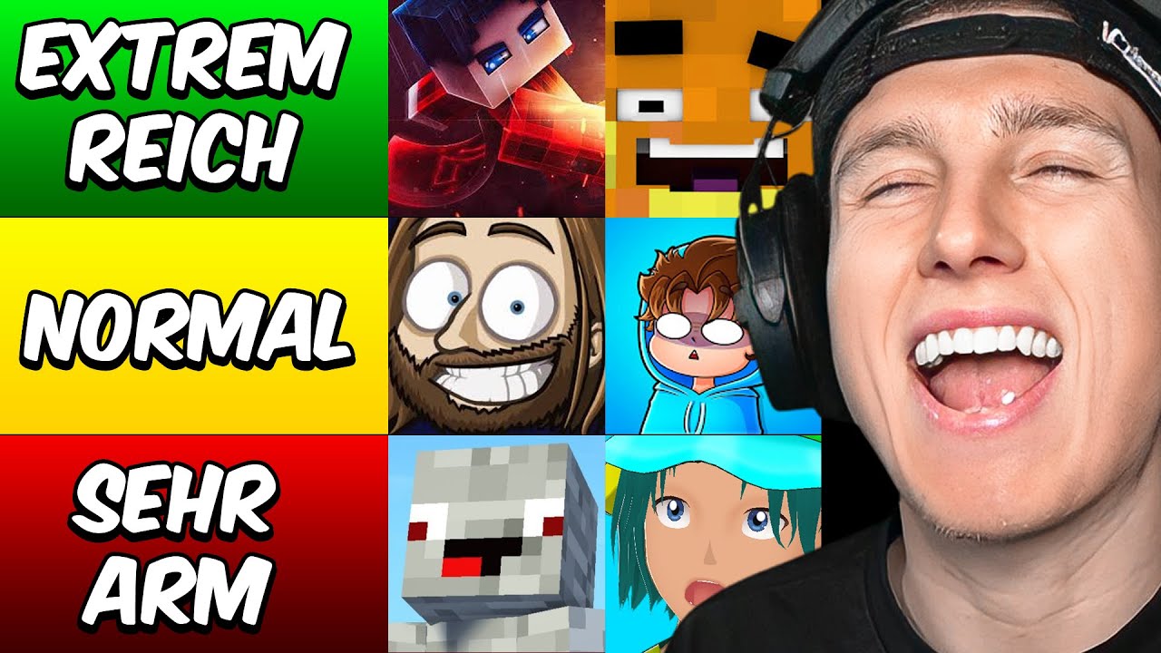 MINECRAFT YOUTUBER nach REICHTUM bewerten!