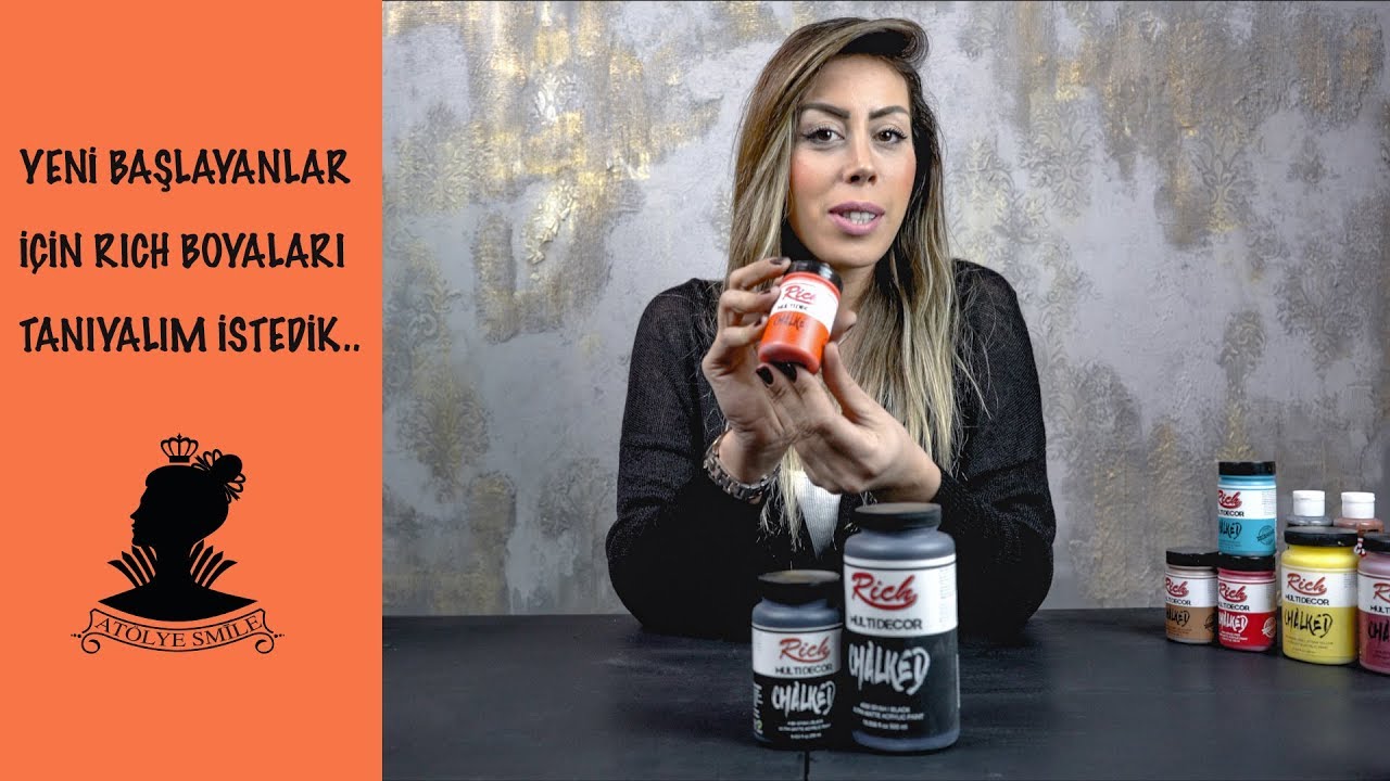 Atölye Smile | Yeni Başlayanlar İçin Rich Boyaları Tanıyalım İstedik | Boyalar ve Malzemeler