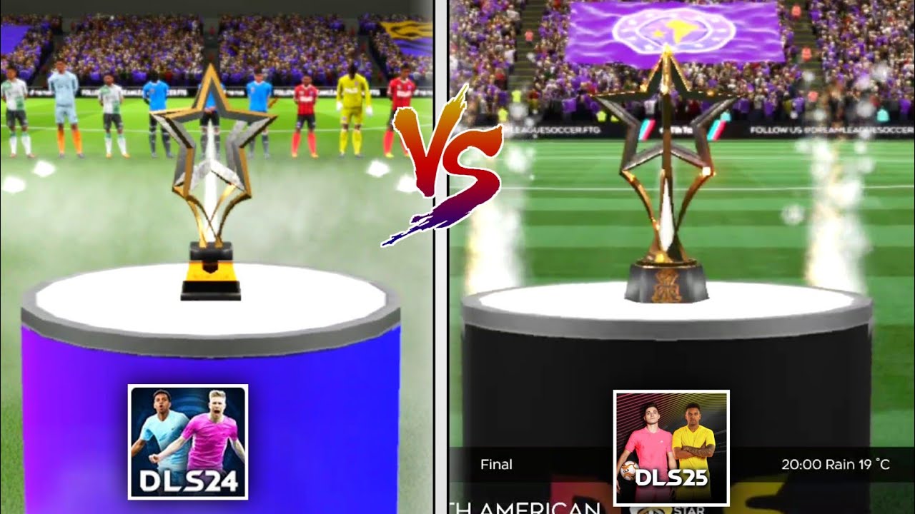DLS 25 vs DLS 24 Gameplay Comparison | Dream League Soccer 2025 Trophy Celebration