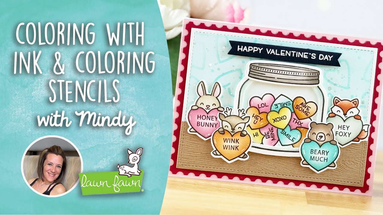 Coloring with ink and Coloring Stencils with Mindy