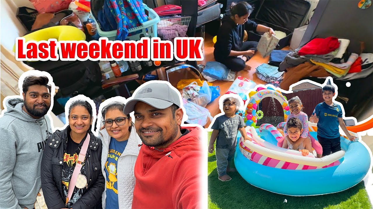 finally ghar ke liye bag pack kar di aur bachho ne last time apna sunday enjoy kiya