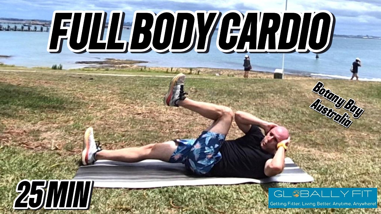 25 MIN FULL BODY CARDIO HIIT 🔥 Fat Burn Workout at Botany Bay (No Equipment)