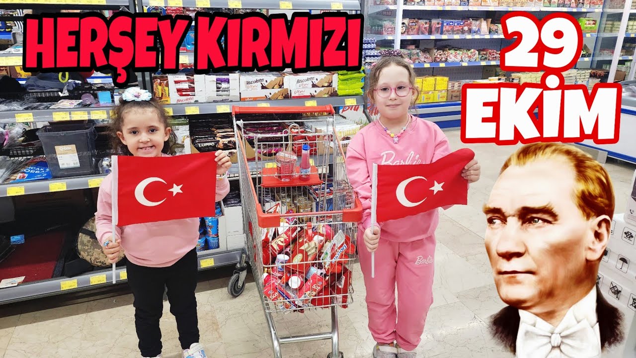 BUG&Uuml;N 29 EKİM !! BAHAR VE BANU ALYA İLE HERŞEY KIRMIZI !🇹🇷 ماما جابت بيبي - جنى مقداد | طيور الجنة