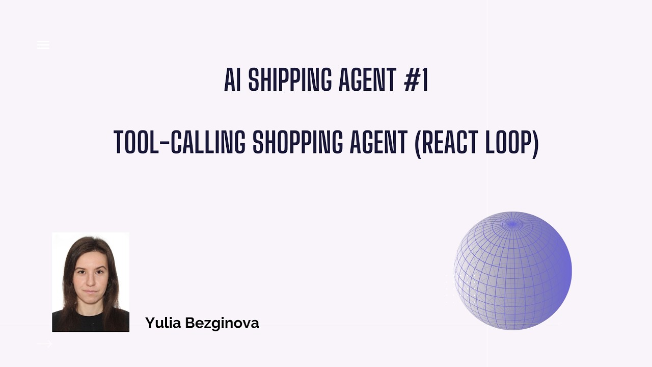AI Agent Tool-Calling Shopping Agent (ReAct Loop)