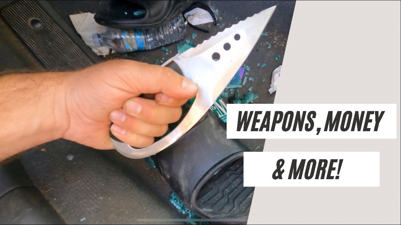 Treasure Hunting In Abandoned Cars At The Junkyard: I Found Weapons, Money, Jewelry, & More!