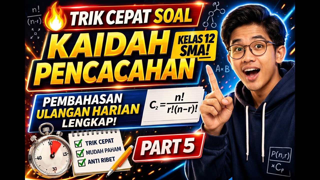 PEMBAHASAN SOAL ULANGAN HARIAN KAIDAH PENCACAHAN KELAS 12 SMA (Part 5)