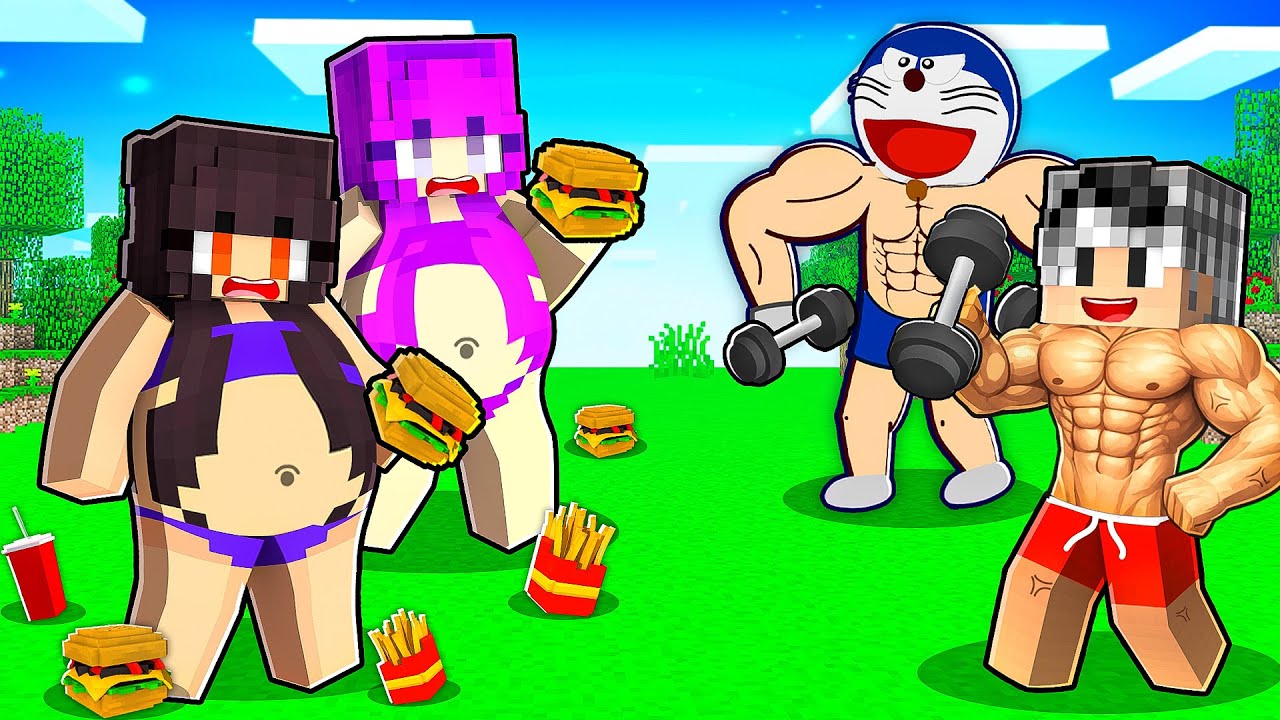 KIZLAR VS ERKEKLER KASLI OLMA YARIŞI - Minecraft