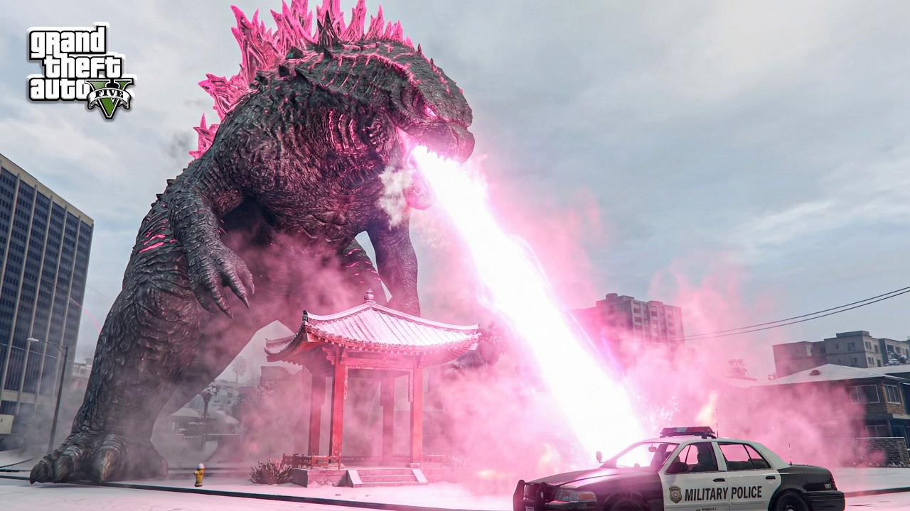 GTA 5 - Godzilla (2024) Attack The City | GODZILLA X KONG THE NEW EMPIRE 2024