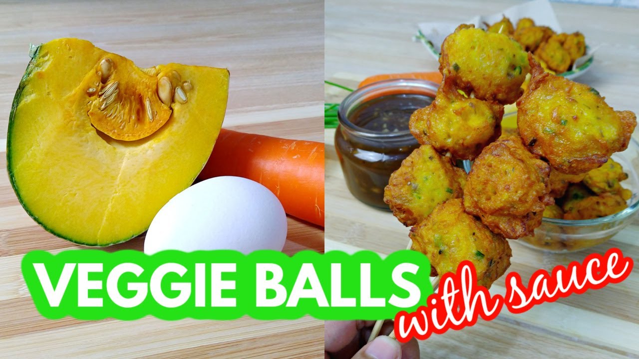VEGGIE BALLS | Ganito ang Gawin mo sa Kalabasa at Carrot | with Fishball Sauce Recipe