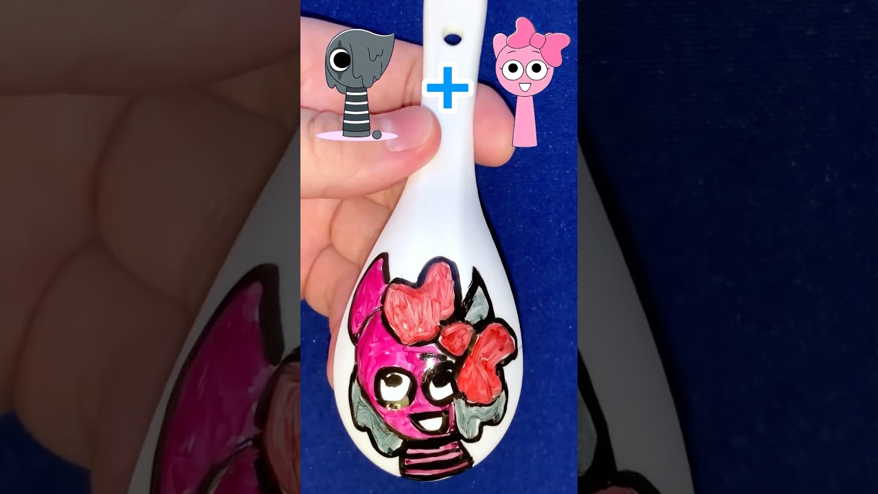 Я нарисовала Blot Dandy's World + Юную Пинки (персонаж Спрунки) @BananaPorridge 