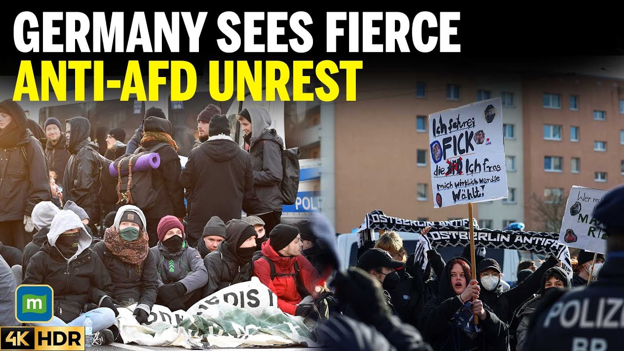 Massive Clashes in Germany: Police vs Anti-AfD Protesters in Giessen | Far-Right Tensions Rise