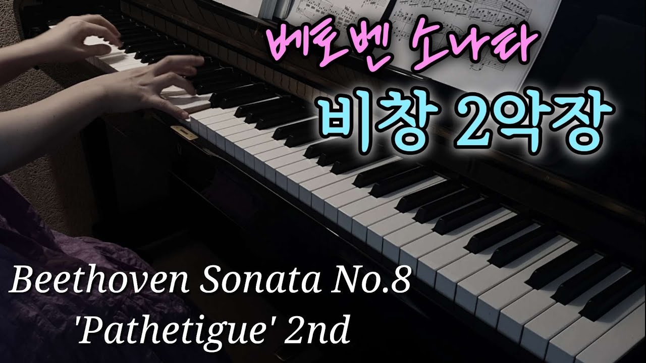 베토벤 소나타 비창 2악장 | Beethoven Sonata No.8 'Pathetigue' 2nd | 차분한 음악 | 잔잔한 클래식 | 한국인이 사랑하는 클래식 피아노연주 |힐링