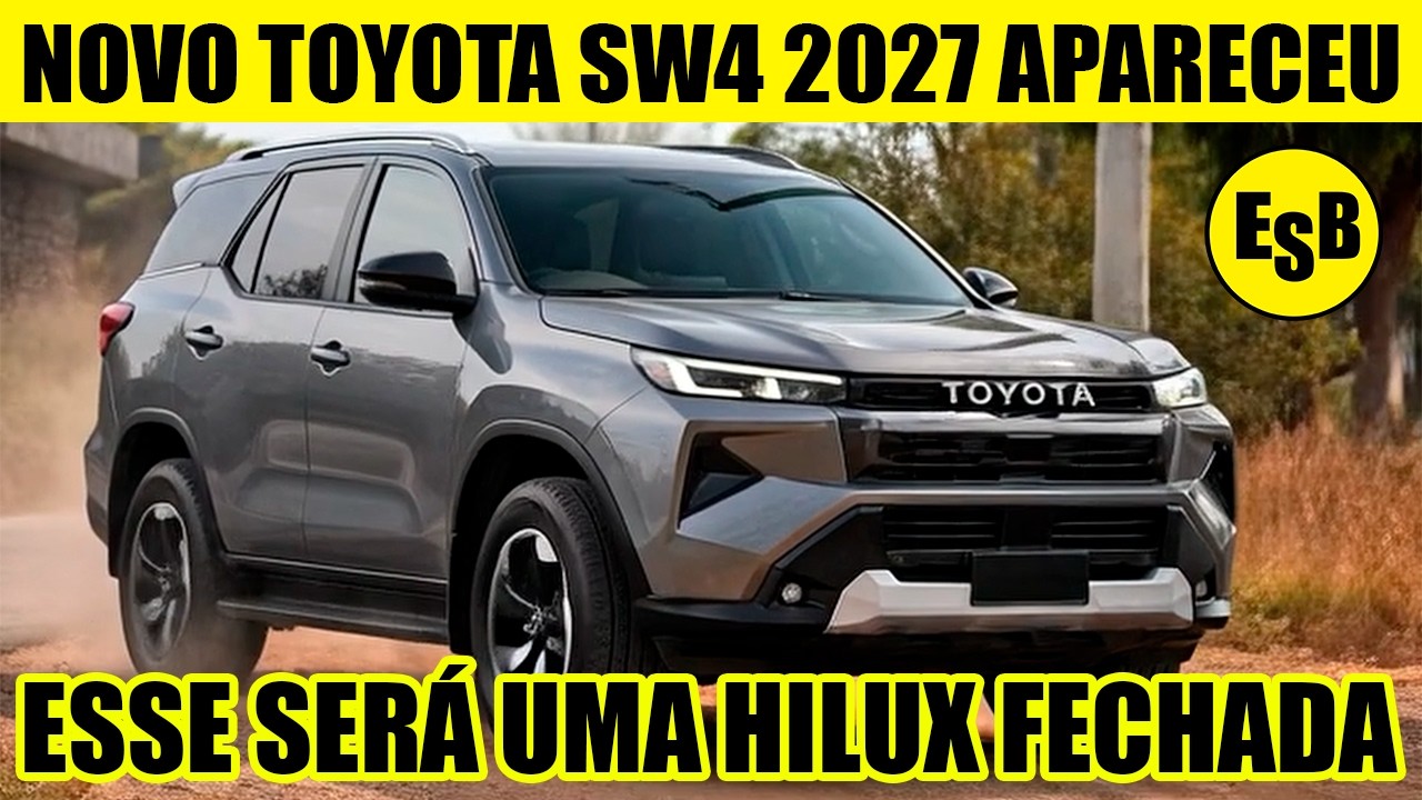 NOVO TOYOTA SW4 2027 APARECEU COM O NOVO DESENHO IGUAL A HILUX