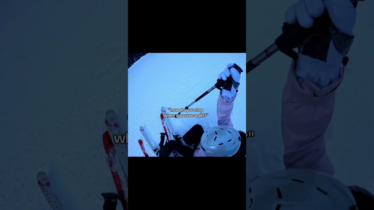 I saved a girl on a Black slope 🥰#ski #skiing
